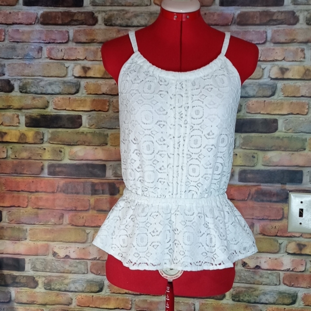 Nicole By Nicole miller Lace Peplum Thank Sz S